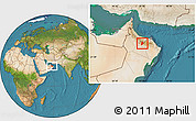 Satellite Location Map of Nizwa (Nazwa)