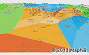 Political Shades Panoramic Map of A Dakhliya