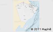 Classic Style 3D Map of A Sharqiya, single color outside