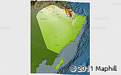 Physical 3D Map of A Sharqiya, darken
