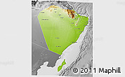 Physical 3D Map of A Sharqiya, desaturated