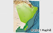 Physical 3D Map of A Sharqiya, satellite outside
