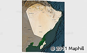 Satellite 3D Map of A Sharqiya, darken
