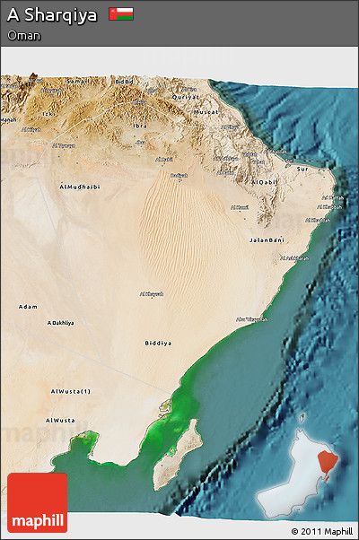 Satellite 3D Map of a Sharqiya