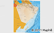 Satellite 3D Map of A Sharqiya, political outside