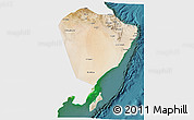 Satellite 3D Map of A Sharqiya, single color outside