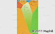 Physical 3D Map of Al Mudhaibi, political outside