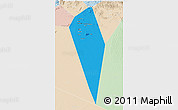 Political 3D Map of Al Mudhaibi, lighten