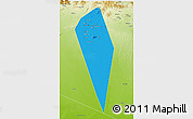 Political 3D Map of Al Mudhaibi, physical outside