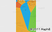 Political 3D Map of Al Mudhaibi