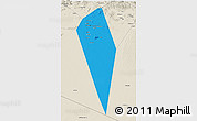 Political 3D Map of Al Mudhaibi, shaded relief outside