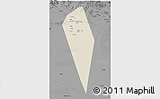 Shaded Relief 3D Map of Al Mudhaibi, darken, desaturated