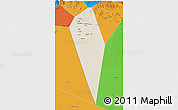 Shaded Relief 3D Map of Al Mudhaibi, political outside