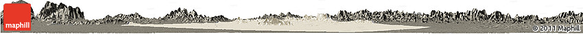 Shaded Relief Horizon Map of Al Mudhaibi, darken