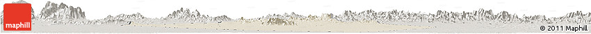 Shaded Relief Horizon Map of Al Mudhaibi, semi-desaturated