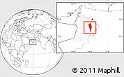 Blank Location Map of Al Mudhaibi