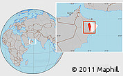 Gray Location Map of Al Mudhaibi, highlighted parent region