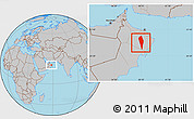 Gray Location Map of Al Mudhaibi