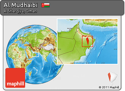 Physical Location Map of Al Mudhaibi