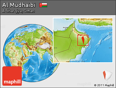 Physical Location Map of Al Mudhaibi