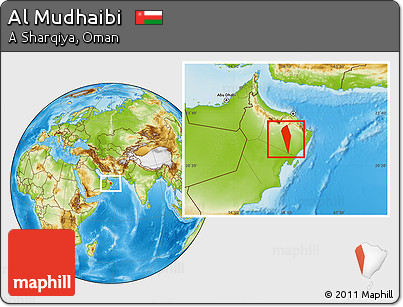 Physical Location Map of Al Mudhaibi