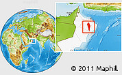 Physical Location Map of Al Mudhaibi, highlighted country