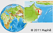 Physical Location Map of Al Mudhaibi, highlighted parent region