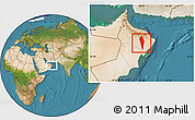 Satellite Location Map of Al Mudhaibi