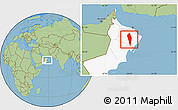Savanna Style Location Map of Al Mudhaibi, highlighted country