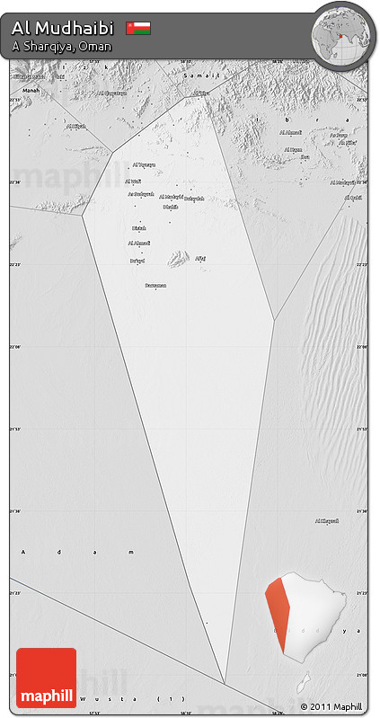 Silver Style Map of Al Mudhaibi