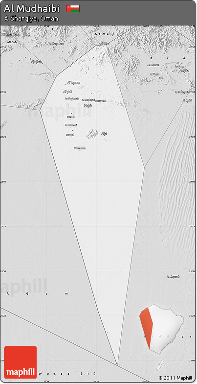 Silver Style Map of Al Mudhaibi