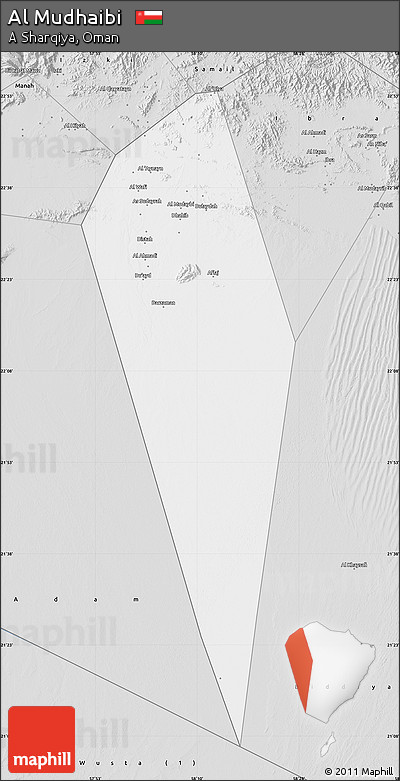 Silver Style Map of Al Mudhaibi