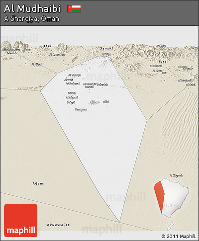 Classic Style Panoramic Map of Al Mudhaibi
