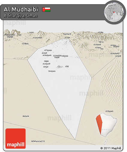 Classic Style Panoramic Map of Al Mudhaibi