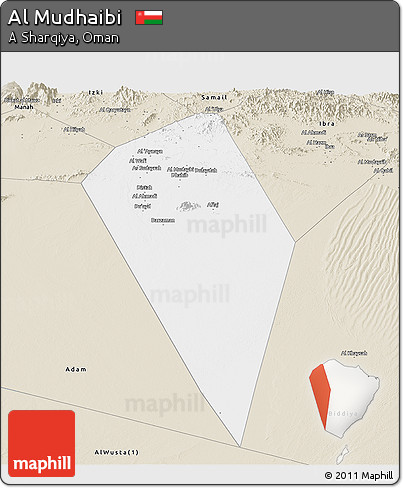 Classic Style Panoramic Map of Al Mudhaibi