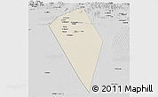 Shaded Relief Panoramic Map of Al Mudhaibi, desaturated