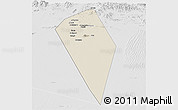 Shaded Relief Panoramic Map of Al Mudhaibi, lighten, desaturated