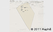 Shaded Relief Panoramic Map of Al Mudhaibi, lighten