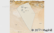 Shaded Relief Panoramic Map of Al Mudhaibi, satellite outside