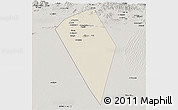 Shaded Relief Panoramic Map of Al Mudhaibi, semi-desaturated