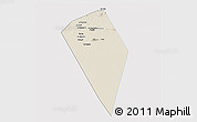 Shaded Relief Panoramic Map of Al Mudhaibi, single color outside
