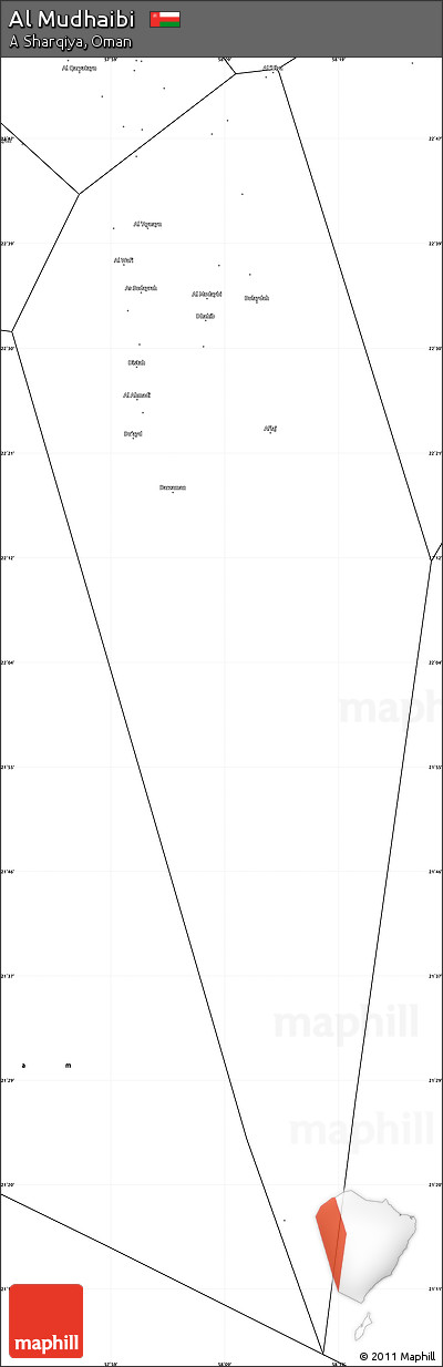 Blank Simple Map of Al Mudhaibi