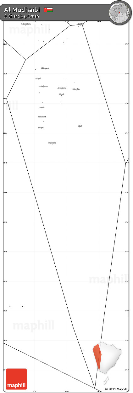 Blank Simple Map of Al Mudhaibi