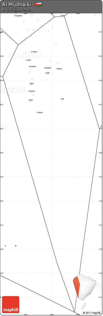 Blank Simple Map of Al Mudhaibi