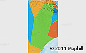 Political 3D Map of Biddiya