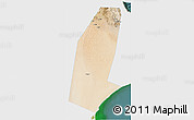 Satellite 3D Map of Biddiya, single color outside