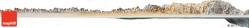 Satellite Horizon Map of Biddiya, semi-desaturated