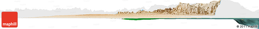 Satellite Horizon Map of Biddiya, single color outside