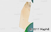 Satellite Map of Biddiya, single color outside
