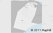 Gray Panoramic Map of Biddiya, single color outside
